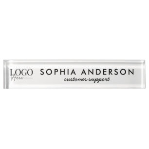 Minimalistisches modernes Unternehmen Ihr Logo hie Namensplakette