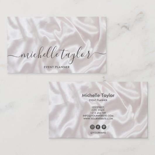 Minimalistisches, modernes Unterschriftsskript aus Visitenkarte (Vorne/Hinten)