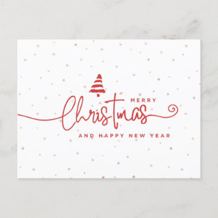 Minimalistisches modernes Weihnachten Rot & Weiß F