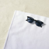 Minimalistisches modernes Weiß zu Periwinkle Ombre Strandtuch (Beispiel)