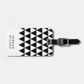 Minimalistisches, modernes weißes Dreieck Gepäckanhänger (Vorderseite horizontal)