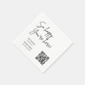 Minimalistisches, modernes WiFi-Kennwort-Hochzeits Serviette (Ecke)