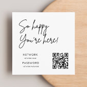 Minimalistisches, modernes WiFi-Kennwort-Hochzeits Serviette