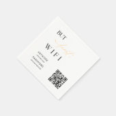 Minimalistisches, modernes WiFi-Kennwort-Hochzeits Serviette (Ecke)