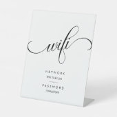 Minimalistisches, modernes WiFi-Kennwort-Hochzeits Sockelschild (Vorderseite)