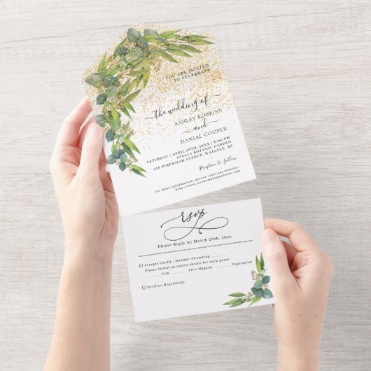 Minimalistisches Mohndelikt All In One Einladung (Abreißen)