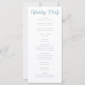 Minimalistisches Mondphasen-Hochzeitsprogramm (Rückseite)