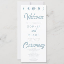 Minimalistisches Mondphasen-Hochzeitsprogramm