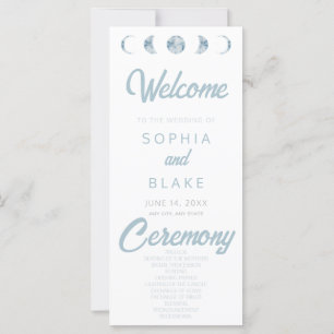 Minimalistisches Mondphasen-Hochzeitsprogramm
