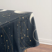 Minimalistisches Mondphasenmuster mit Sternen und Tischdecke (Beispiel)