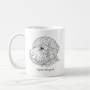 Minimalistisches monochromes Lagotto Romagnolo Lin Kaffeetasse
