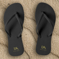 Minimalistisches Monogram Black Gold Stilvoll