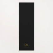 Minimalistisches Monogram Black Gold Stilvoll Yogamatte (Vorderseite)