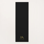 Minimalistisches Monogram Black Gold Stilvoll Yogamatte (Rückseite)