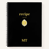 Minimalistisches Monogram-Lemon für benutzerdefini Notizblock (Vorderseite)