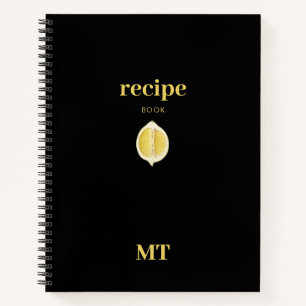 Minimalistisches Monogram-Lemon für benutzerdefini Notizblock