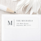 Minimalistisches Monogram, Modern Return Address L (Insitu)