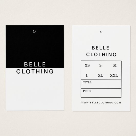 Minimalistisches Monogram, Modernes Business Hang (Vorne & Hinten)