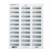 Minimalistisches Monogram-Rücksendeadressen-Etiket (Vorne)