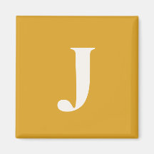 Minimalistisches Monogramm Anfangsbuchstabe Gelb