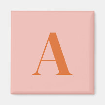 Minimalistisches Monogramm Anfangsbuchstabe Pink u