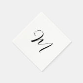 Minimalistisches Monogramm Anfangsbuchstabe Serviette (Ecke)