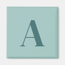 Minimalistisches Monogramm Anfangsbuchstabe Türkis