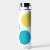 Minimalistisches Monogramm Aqua, Rosa und Grün-Bla Trinkflasche (Rückseite)