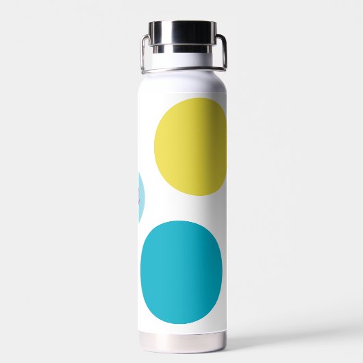 Minimalistisches Monogramm Aqua, Rosa und Grün-Bla Trinkflasche (Rückseite)