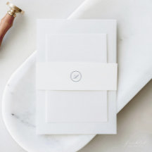 Minimalistisches Monogramm-Bauchsband | Einladungs