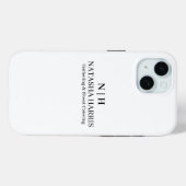 Minimalistisches Monogramm Benutzerdefiniertes Ges Case-Mate iPhone Hülle (Rückseite (Horizontal))