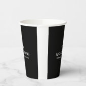 Minimalistisches Monogramm Benutzerdefiniertes Log Pappbecher (Links)