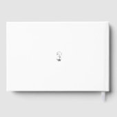 Minimalistisches Monogramm-Blatt Modernes Hochzeit Gästebuch (Rückseite)