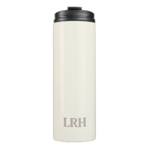Minimalistisches Monogramm Brautjungfer Wasserflas Thermosbecher