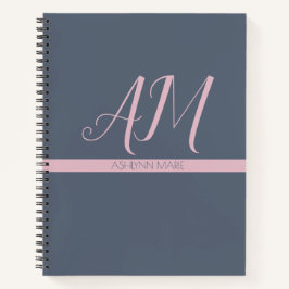 Minimalistisches Monogramm-Bullet-Journal Notizblock