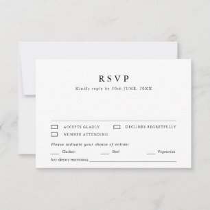 Minimalistisches Monogramm-Calligrafie-Wappen Menü RSVP Karte
