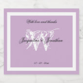 Minimalistisches Monogramm, Chic Script Elegante M Schaumweinetikett (Einzelnes Label)