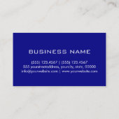 Minimalistisches Monogramm der Beruflichen Marine Visitenkarte (Rückseite)