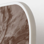 Minimalistisches Monogramm dunkles Holzkörnchen Pickleball Schläger (Linke Seite)