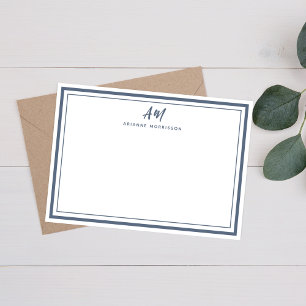Minimalistisches Monogramm dünn und dick an der Gr Mitteilungskarte