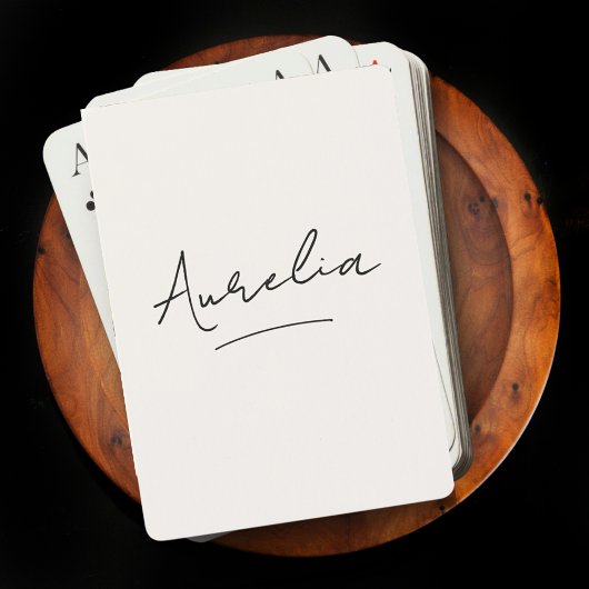 Minimalistisches Monogramm einfach Spielkarten