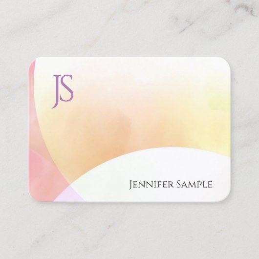 Minimalistisches Monogramm Einfache Elegante Moder Visitenkarte (Vorderseite)