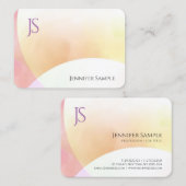 Minimalistisches Monogramm Einfache Elegante Moder Visitenkarte (Vorne/Hinten)