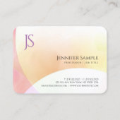 Minimalistisches Monogramm Einfache Elegante Moder Visitenkarte (Rückseite)