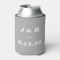 Minimalistisches Monogramm Elegant Gray Stilvolle