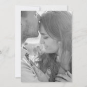 Minimalistisches Monogramm Foto Hochzeitsfeiern Ankündigung (Rückseite)