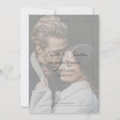 Minimalistisches Monogramm-Foto Save The Date (Rückseite)