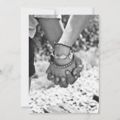 Minimalistisches Monogramm-Foto Save The Date (Rückseite)