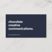 Minimalistisches Monogramm für Navy Blue | Sans Se Visitenkarte (Vorderseite)