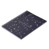 Minimalistisches Monogramm für Night Sky und Gold  Notizblock (Linke Seite)
